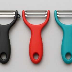 Y Shaped Vegetable Peeler Set of 3 Sharp Stainless Steel Blades with Non Slip Silicone Handles for Fruit Potato Carrot Kitchen Tools