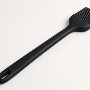 Large Silicone BBQ Basting Brush for Grilling 12 Inch Long Handle Meat Brush for Spreading Sauce and Marinade Heavy Duty Black