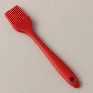 Mini Silicone Pastry Brush for Detailed Baking 7 Inch Small Basting Brush for Egg Wash and Butter Spreading Compact Kitchen Tool Red