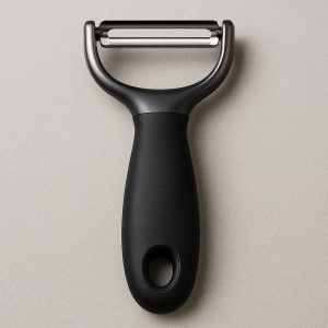 Swivel Vegetable Peeler for Kitchen Stainless Steel Sharp Blades Non Slip Ergonomic Handle for Peeling Potatoes Carrots Fruit Black Color